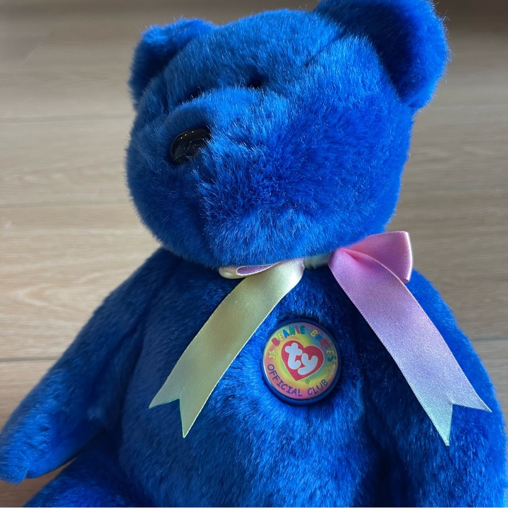 Vintage 1999 Beanie Babies Official Club large Ty Blue Teddy Bear